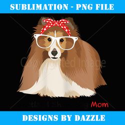 shetland sheepdog mom bandana womens sheltie dog - png transparent digital download file for sublimation