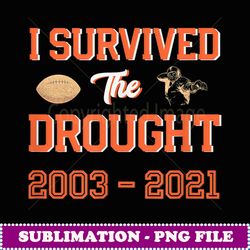 Cleveland Playoffs I Survived Drought Football - Vintage Sublimation PNG Download