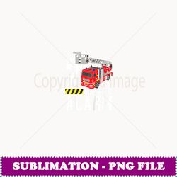 7th Birthday Fire Truck Sound Alarm I'm Seven Years Old - Premium Sublimation Digital Download