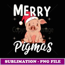 merry pigmas santa pig lover christmas - trendy sublimation digital download