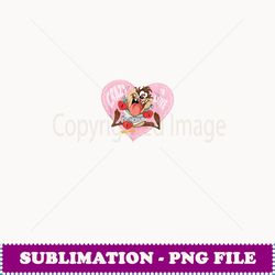 looney tunes valentine's day taz crazy in love - unique sublimation png download