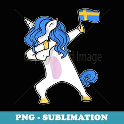 dabbing soccer unicorn sweden swedish football - sublimation digital download