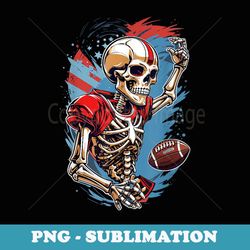 skeleton playing american football abstract graphic - exclusive png sublimation download