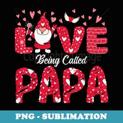 love being called papa gnome red heart valentines day - exclusive png sublimation download