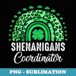 shenanigans coordinator rainbow st patricks day teacher - instant sublimation digital download