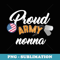 proud army nonna usa american flag dog tag family match - creative sublimation png download
