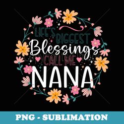 floral nana grandmother grandma for - premium png sublimation file