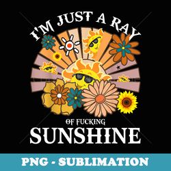 im just a ray of fucking sunshine funny floral flower - instant png sublimation download