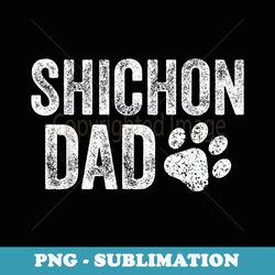 retro shichon dad papa fathers day shichon lovers - png sublimation digital download