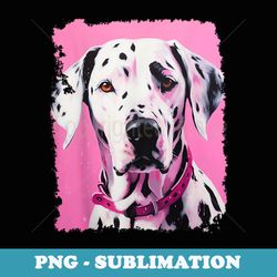pop art dog dalmatian pink - instant png sublimation download