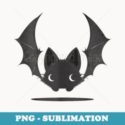 cute halloween design winged flying sky kitten bat graphic - png transparent sublimation design