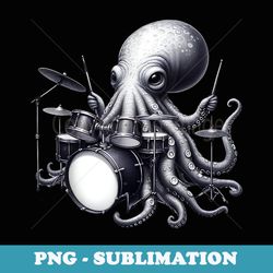 octopus playing drums drummer drumming band musician - creative sublimation png download