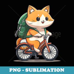 cycling cat cat motif cat print cat bicycle - high-resolution png sublimation file