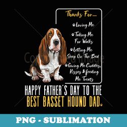 mens happy fatheru2019s day to the best basset hound dad - digital sublimation download file