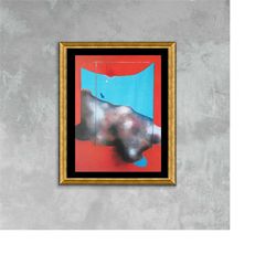 francis bacon, sand dune 1983 poster exclusive framed canvas print, bacon painting, oil and pastel, vintage poster, artw