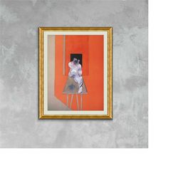 francis bacon, study from the human body artwork poster exclusive framed canvas print, bacon painting, vintage poster, a