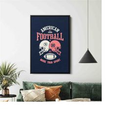 american football wall art, helmets wall decor, american football poster, football poster, sports wall art, sports canva