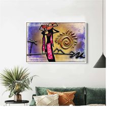 african women, african wall art, african woman canvas art, african landscape art, ethneic women canvas, ethnic canvas, a