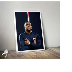 kylian mbappe poster france football print