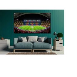 camp nou stadium framed canvas wall art,  barcelona football stadium wall art, barcelona stadium poster, barcelona fans