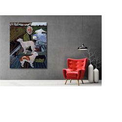 goodfellas old man and dogs ready to hang canvas wall art,goodfellas old man and dogs movie poster,goodfellas old man an