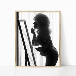 dolly parton makeup famous country music diva print singer poster black white retro vintage photography canvas framed pr