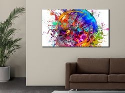 pop art wall art, graffiti pop art, colorful graffit print, colored bird painting, canvas print decor, modern pop canvas