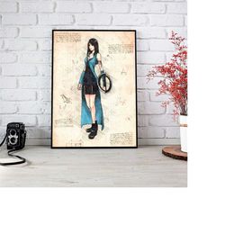 final fantasy poster -rinoa poster - final fantasy viii poster - final fantasy 8 poster - final fantasy fans gift - fina