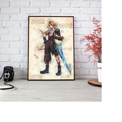 final fantasy poster - tidus poster - final fantasy x poster - final fantasy 10 poster - final fantasy fans gift - final