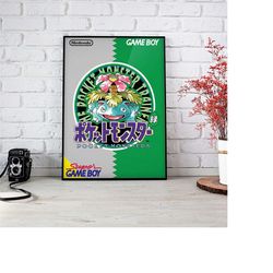 pokemon poster-pokemon green poster-venasaur poster-pokemon starters poster-pokemon retro poster-nintendo poster-pokemon