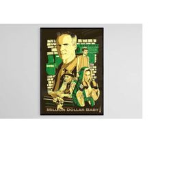 million dollar baby poster, million dollar baby print, home decor, wall decor, digital print, movie poster, million doll