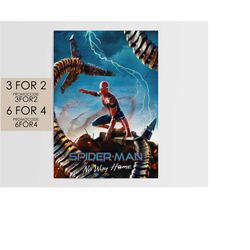 spider-man: no way home 2021 poster - marvel movie poster art film print gift snwh003