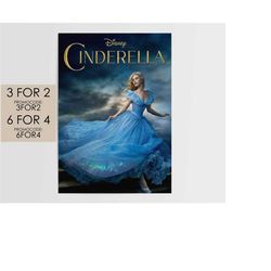 cinderella 2015 poster - disney pixar movie poster art film print gift ci001