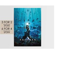 aquaman 2018 poster - dc movie poster art film print gift aq004