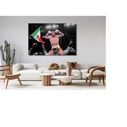 middleweight world champion canelo alvarez canvas wall art / mexican saul canelo alvarez poster / art print / mexican wa