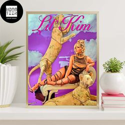 lil kim squat and leopard home decor poster canvas