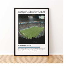 bank of america canvas wall art | mls print football gift | stadium print poster | framed canvas poster | digital stadiu