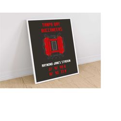 raymond james stadium poster, tampa bay buccaneers, raymond james stadium, tampa bay buccaneers poster, buccaneers print