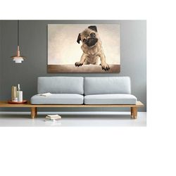 pug print on canvas