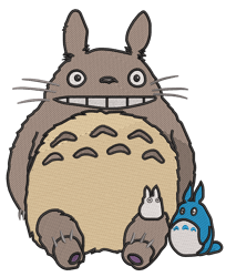 my neighbor totoro embroidery design file, digital embroidery download, machine embroidery design, pes format