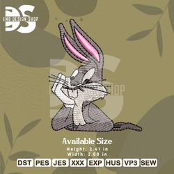 bugs bunny embroidery design file, digital embroidery download, machine embroidery design, pes and dst format