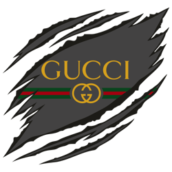 ripped gucci colour logo svg