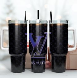 deep purlple lv logo tumbler, 40oz tumble