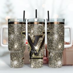 shining lv logo tumbler, shining tumbler. fashion 40oz tumbler