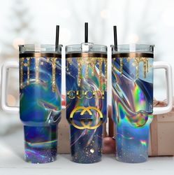 gradient glitter lv 40oz tumbler wrap