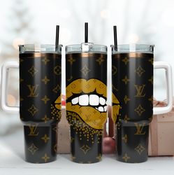 lv dripping lips 40oz tumbler wrap