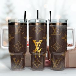 lv dripping logo 40oz tumbler wrap