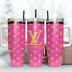 pink lv 40oz tumbler wrap