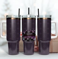 purple lv lips 40oz tumbler wrap