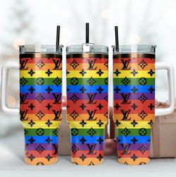 rainbow lv 40oz tumbler wrap